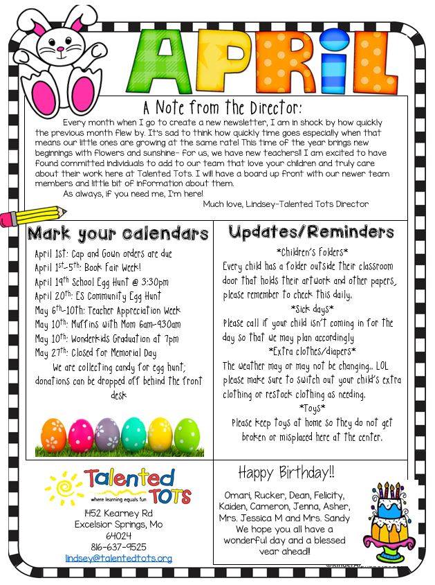 Talented Tots Academy News And Events At The Best Daycare And Preschool In The Kansas City Missouri Area Talented Tots Academy News And Events At The Best Daycare And Preschool In The Kansas City Missouri Area